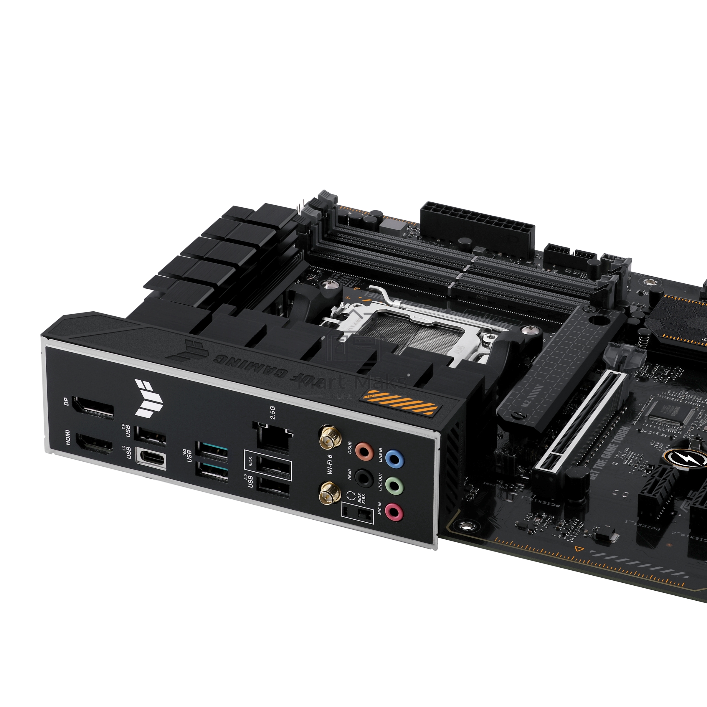 Материнская плата ASUS TUF GAMING A620-PRO WIFI, AM5, AMD A620, 4xDDR5, 4xSATA, 2xM.2, 1xPCI-E 4.0 x16, 1xPCI-E 3.0 x16, 2xPCI-E x1, 1xHDMI, 1xDP, 1x 2.5Gb LAN, 3xUSB-A 2.0, 2xUSB-A 3.2 Gen 2, 1xUSB-C 3.2 Gen 1, 5x3.5 мм, 7.1, ATX
