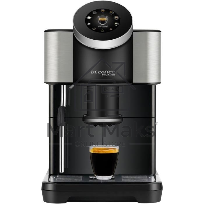 Кофемашина автоматическая Proxima 2000391272961 DR.COFFEE H1 черный, исп. кофе - зерновой/молотый, 1.5 л, 1450 Вт, 15 Бар.