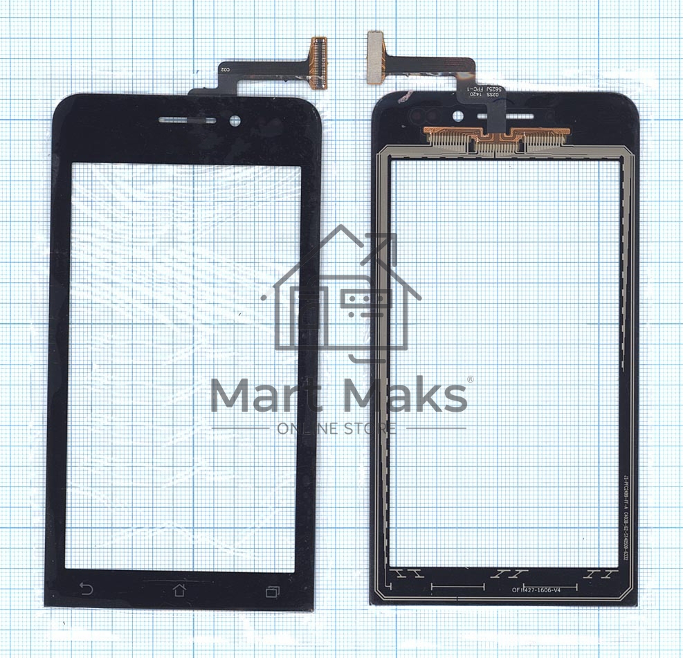 Сенсорное стекло (тачскрин) для Asus ZenFone 4 A450CG, черное