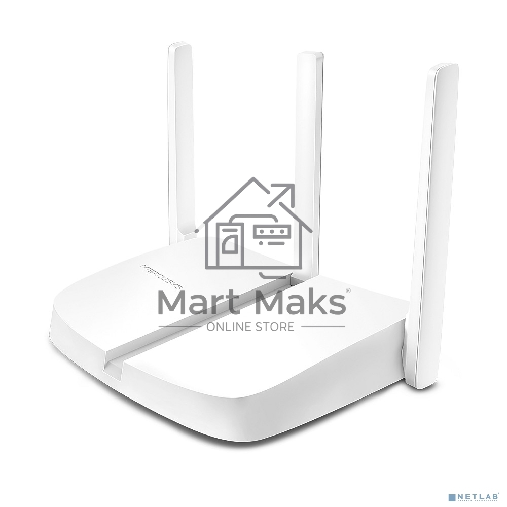 Маршрутизатор Mercusys MW305R Wi-Fi роутер 300 Мбит/с 2,4 ГГц, 1 порт WAN 10/100 Мбит/с + 4 порта LAN 10/100 Мбит/с, 2 фиксированные антенны