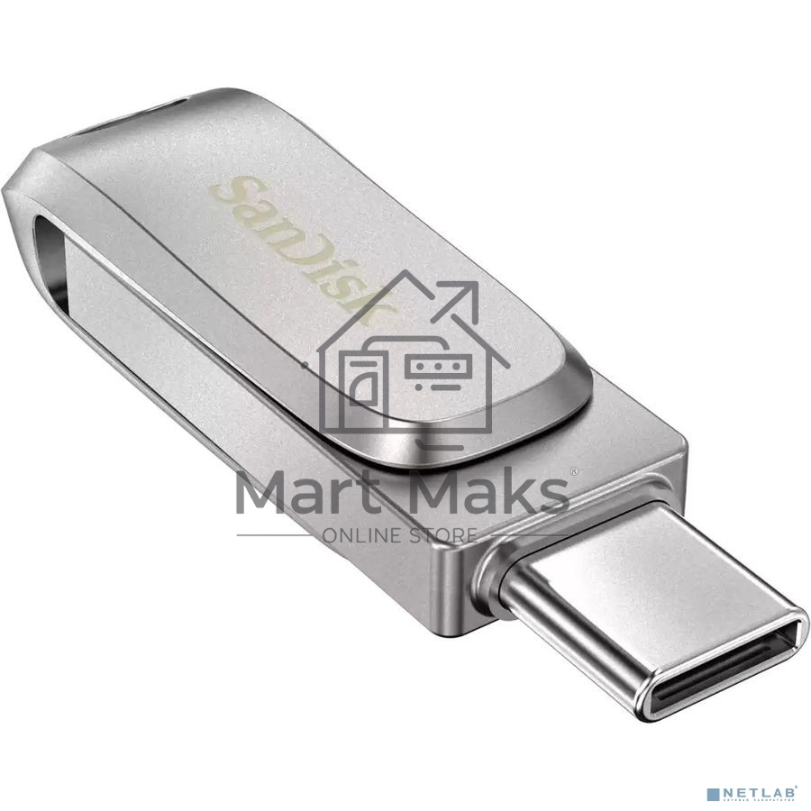 Флешка USB R/W Sandisk Ultra Dual Drive Luxe 32ГБ, USB3.0, серебристый