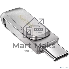 Флешка USB Sandisk Ultra Dual Luxe (SDDDC4-032G-G46), 32Gb, USB 3.2 Gen 1/Type-C, R/W 150/40, серебристый