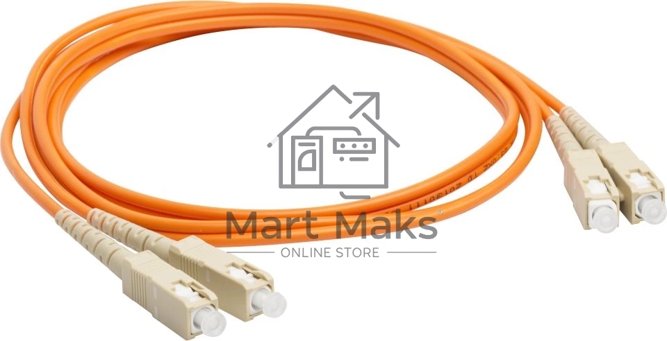 Патч-корд оптический LANMASTER, дуплексный, SC/PC-SC/PC, OM3, LSZH, 1.0 м