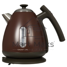 Чайник электрический Galaxy Line GL 0343, горький шоколад, металл, 2200 Вт, 1.7 л