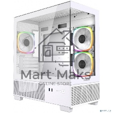 Корпус Powercase Vision Micro M1 ARGB, Tempered Glass, 3x 120mm ARGB fans, белый, mATX (CVMM1W-A3)