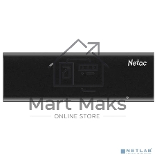 Внешний SSD Netac Z SLIM, 128 GB, USB 3.2 Gen 2 Type-C, R/W 520/480, черный
