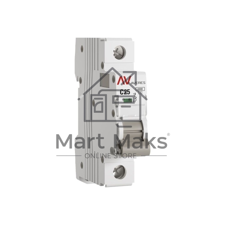 Выключатель автоматический Averes AV-6 1P 25A (C) 6kA