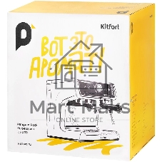 Кофеварка рожковая Kitfort КТ-7170 серебристый/белый, исп. кофе - молотый, 2,8 л, 2900 Вт, 20 бар