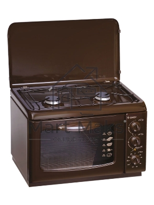 Плита комбинированная Gefest ПГЭ 120 К19 коричневый, конфорок 2 газовых, духовка 18 л, 55 см x 40 см x 39 см