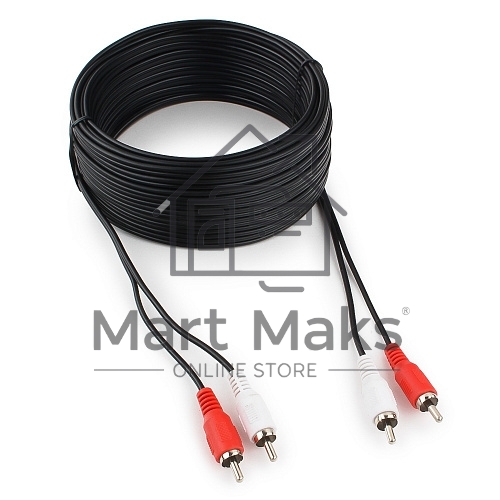 Кабель аудио Cablexpert CCA-2R2R-15M, 2xRCA - 2xRCA, 15м
