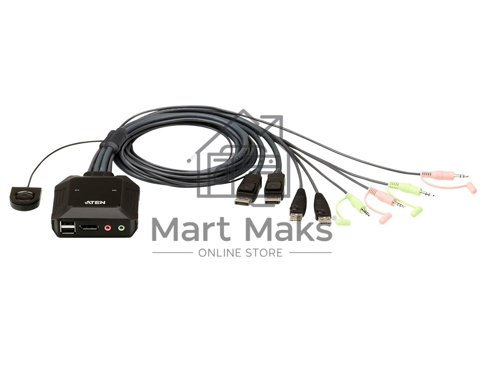 Переключатель ATEN 2 PORT USB DP KVM SWITCH.
