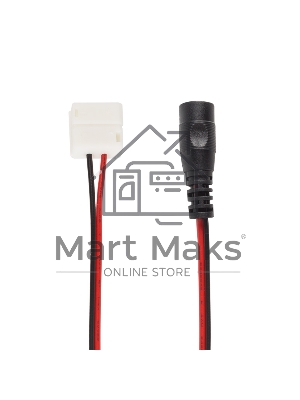 Коннектор питания с джеком для одноцветных светодиодных лент 120 диодов/метр с влагозащитой LAMPER