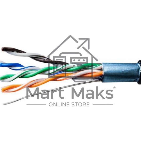 Кабель витая пара F/UTP кат.5E 4х2х24AWG solid CU PE Outdoor Standard черн.