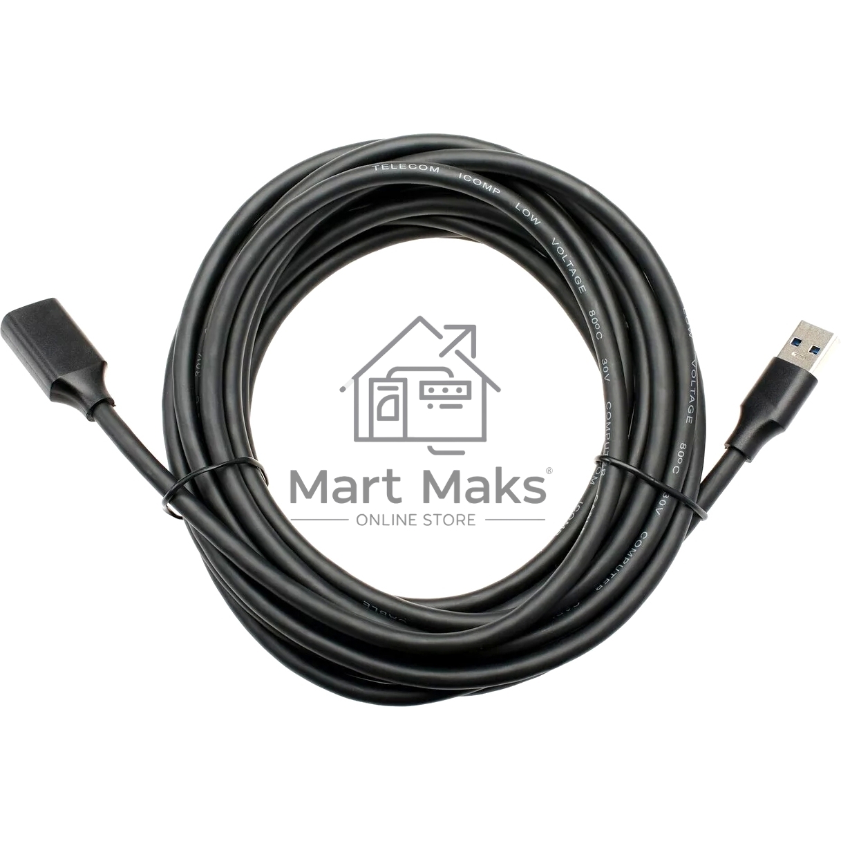 Кабель удлинительный USB3.0 Am-Af 5m Telecom черный (TUS708-5M)