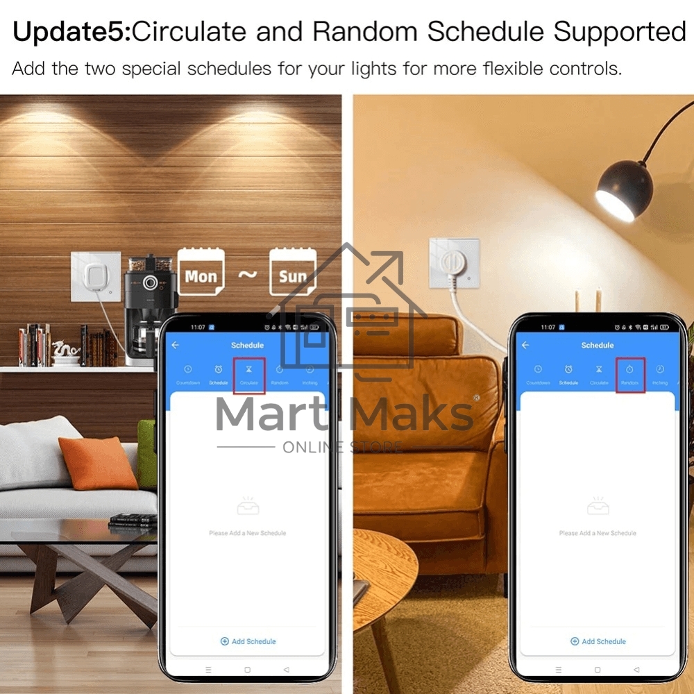 Розетка 1-пост. MOES Smart Socket WK-EU, Wi-Fi, 95-250 В, 16А, встраиваемая IP20, шторки + ЗК, белая