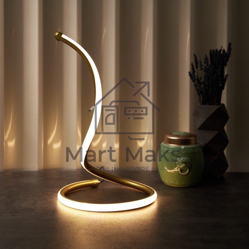 Светильник декоративный Spiral Uno, LED, 2Вт, 3000К, 5В, золотой Rexant