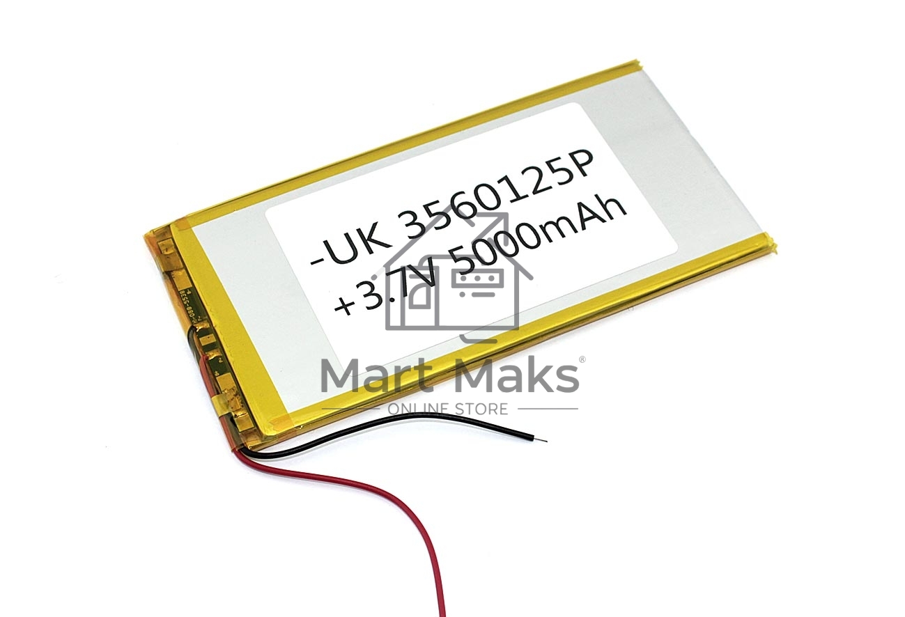 Аккумулятор Li-Pol (батарея) 3.5*60*125мм 2pin 3.7V/5000mAh