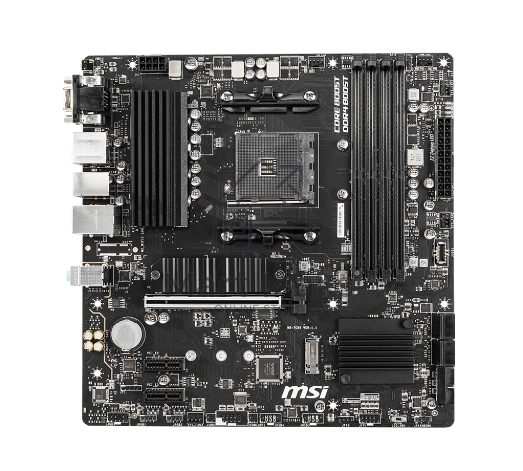 Материнская плата MSI B550M PRO-VDH, AM4, AMD B550, 4xDDR4, 4xSATA, 2xM.2, 1xPCI-E 4.0 x16, 2xPCI-E x1, 1xDP, 1xHDMI, 1xVGA, 1x 1Gb LAN, 2xUSB 2.0, 4xUSB 3.2 Gen 1, 3x3.5 мм, 7.1, Micro-ATX