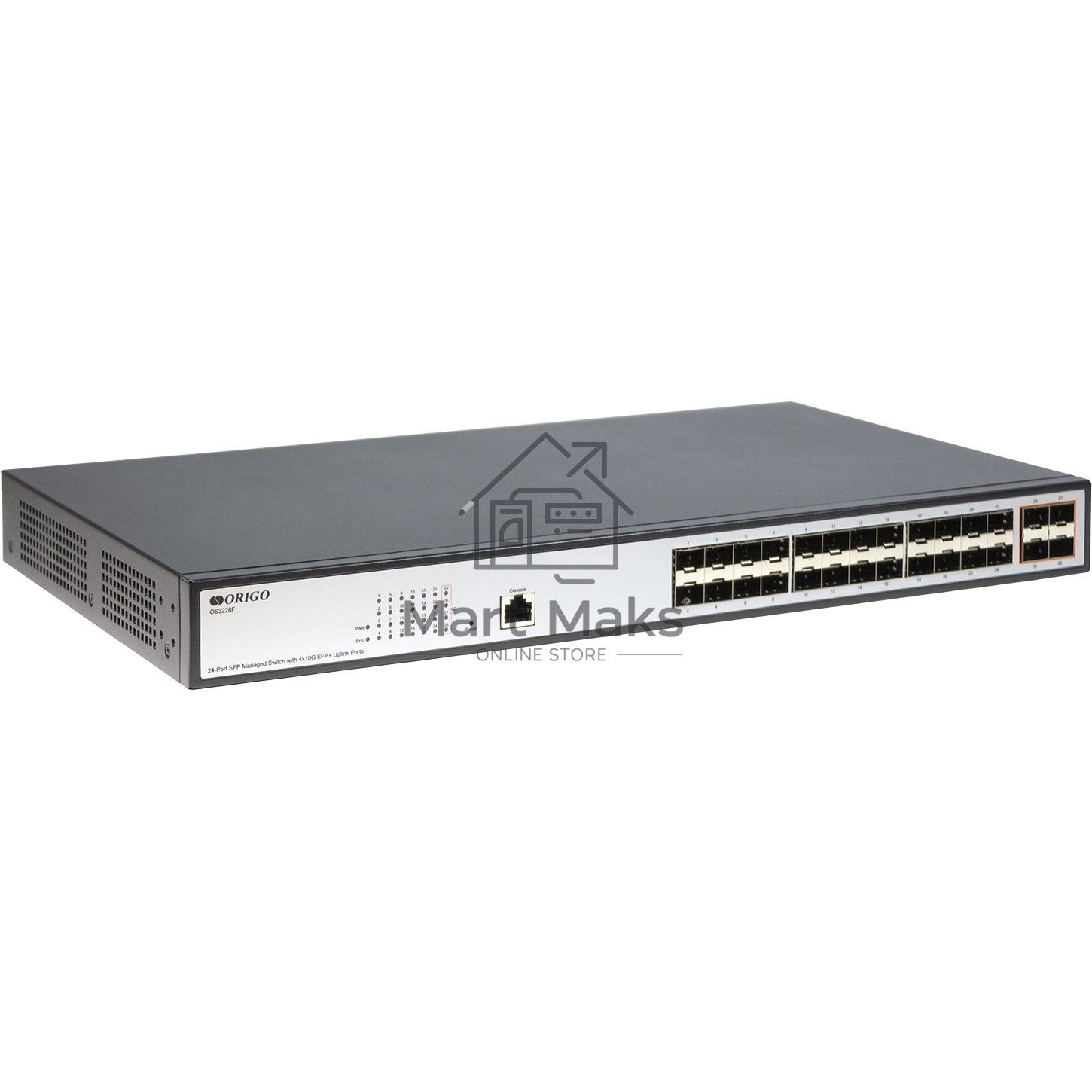 Коммутатор ORIGO Managed L3 Switch 24x1000Base-X SFP, 4x10GBase-X SFP+, RJ45 Console, 19