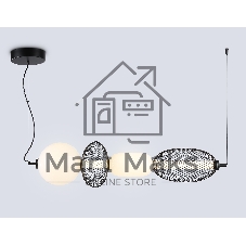 Подвесной светодиодный светильник Ambrella light LH11010 BK/FR черный/белый матовый 32W 3000K 915*220*220