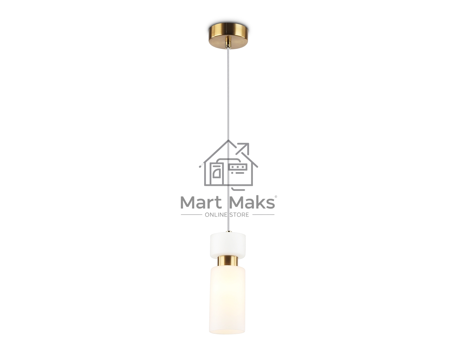 Светильник Ambrella light LH56122 BS/FR латунь/белый матовый E14 max 40W D65*1500