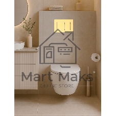 Инсталляция с унитазом комплект BAU IDEAL 6 в 1: унитаз подвесной безободковый торнадо Bau Hotel 53х36, быстросъемное сиденье микролифт, кнопка смыва BAU Lightзолото