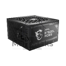 Блок питания MSI MAG A750GL PCIE5, 750Вт, 80+ Gold, 120мм, модульный, черный