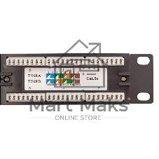 Патч-панель TERACOM 19'' Cat.5E 1U неэкранированная UTP 24 порта RJ-45 110 IDC