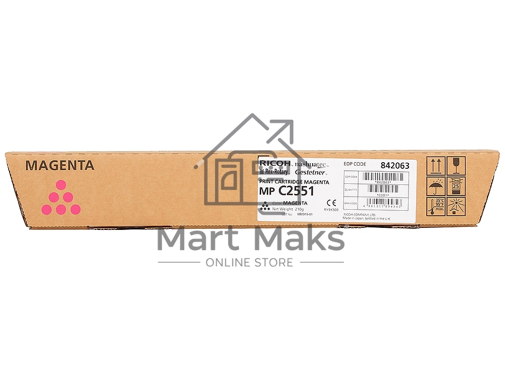 Картридж лазерный Ricoh 841506/842063 тип MPC2551HE малиновый для Aficio MP C2051/C2551, (9500стр.)