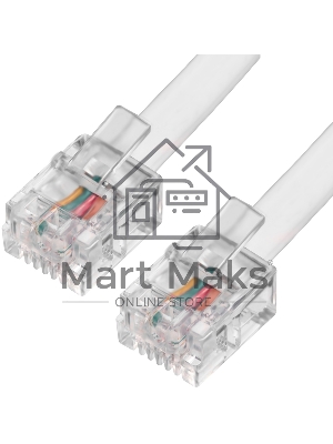 Телефонный шнур Greenconnect удлинитель для аппарата 10.0m GCR-TP6P4C-10.0m, 6P4C (джек 6p4c - jack 6p4c) белый Greenconnect Телефонный шнур удлинитель для аппарата 10.0m GCR-TP6P4C-10.0m, 6P4C (джек 6p4c - jack 6p4c) белый