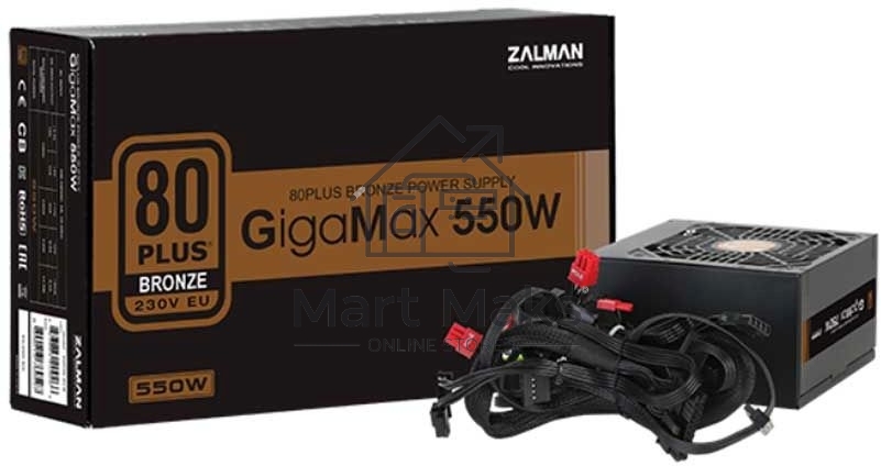 Блок питания Zalman ZM550-GVII, 550Вт, 80 PLUS Bronze, 120мм, черный
