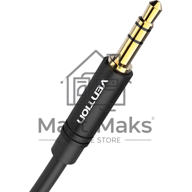 Кабель Vention аудио Jack 3,5 mm M/Jack 3,5 mm M - 0.5м черный