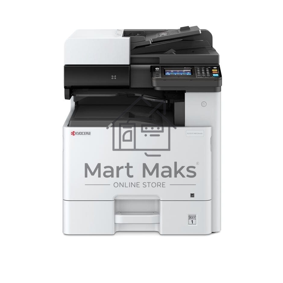 МФУ лазерный Kyocera Ecosys M8124cidn (1102P43NL0), A3, цветной, печ. до 24 стр/мин. (А4) до 12 стр/мин. (А3), скан. до 50 стр/мин., 1200 x 1200 dpi (печать) 600x600dpi (скан.), USB, RJ-45, NFC, Air Print, Mopria