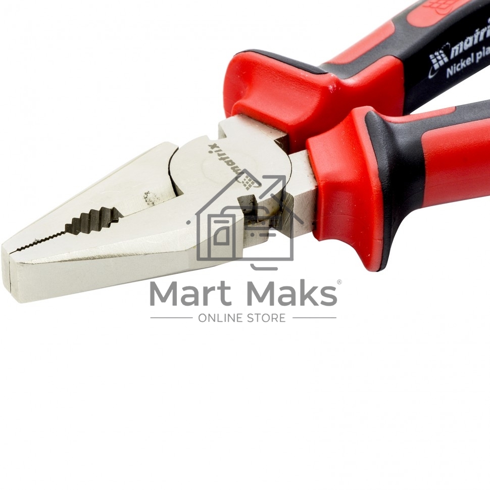 Плоскогубцы MATRIX NICKEL, 160 мм, никелированные, двухкомпонентные рукоятки 16902