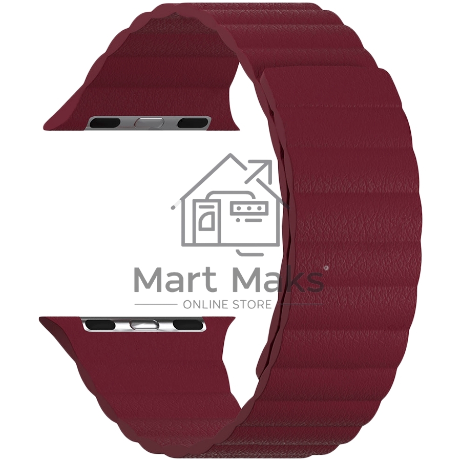 Кожаный ремешок для Apple Watch 38/40 mm LYAMBDA POLLUX DSP-24-40-WR Wine red