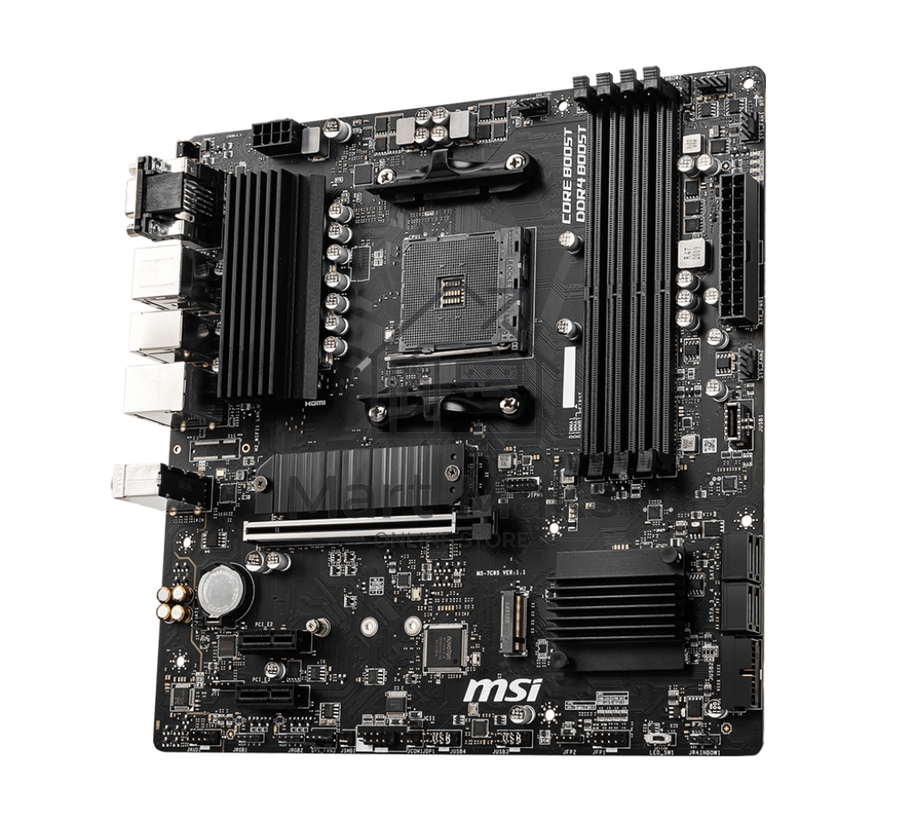 Материнская плата MSI B550M PRO-VDH, AM4, AMD B550, 4xDDR4, 4xSATA, 2xM.2, 1xPCI-E 4.0 x16, 2xPCI-E x1, 1xDP, 1xHDMI, 1xVGA, 1x 1Gb LAN, 2xUSB 2.0, 4xUSB 3.2 Gen 1, 3x3.5 мм, 7.1, Micro-ATX