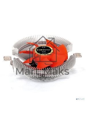 Кулер для процессора ExeGate EE80 серебристый, 90 мм, алюминий, 2000 об/мин, 22 дБ, 3 pin, 65 Вт, 67 мм