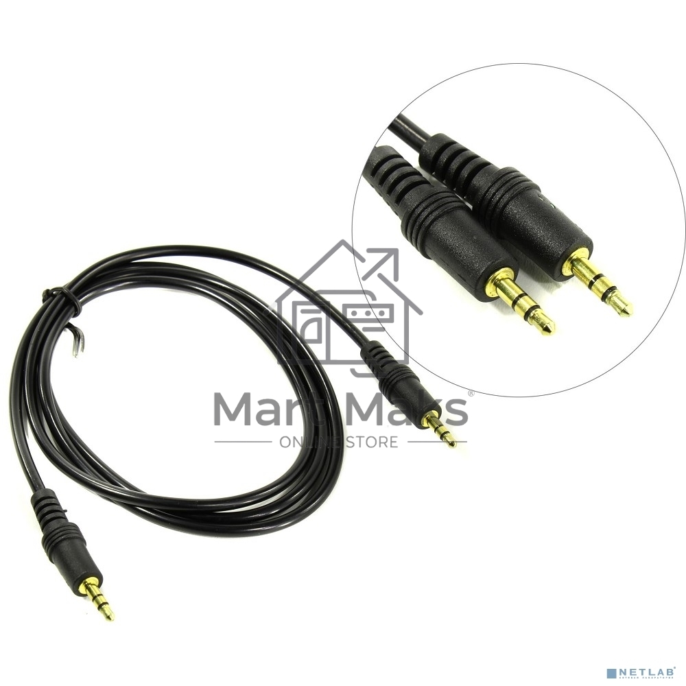 Кабель аудио Exegate EX284942RUS EX-CCA-404-1.2 (3.5mm Jack M/3.5mm Jack M, 1,2м, позолоченные контакты)