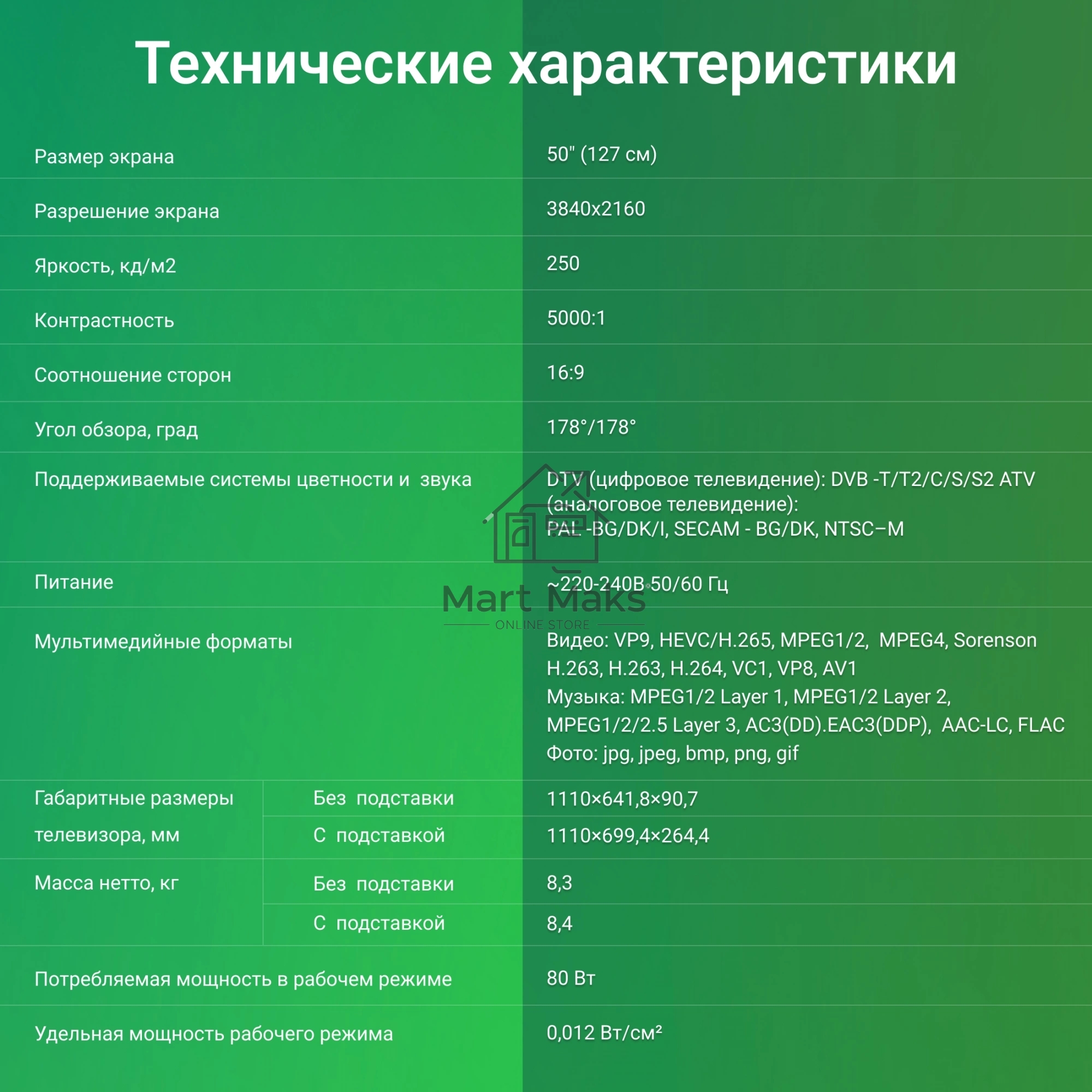 Телевизор Digma 50