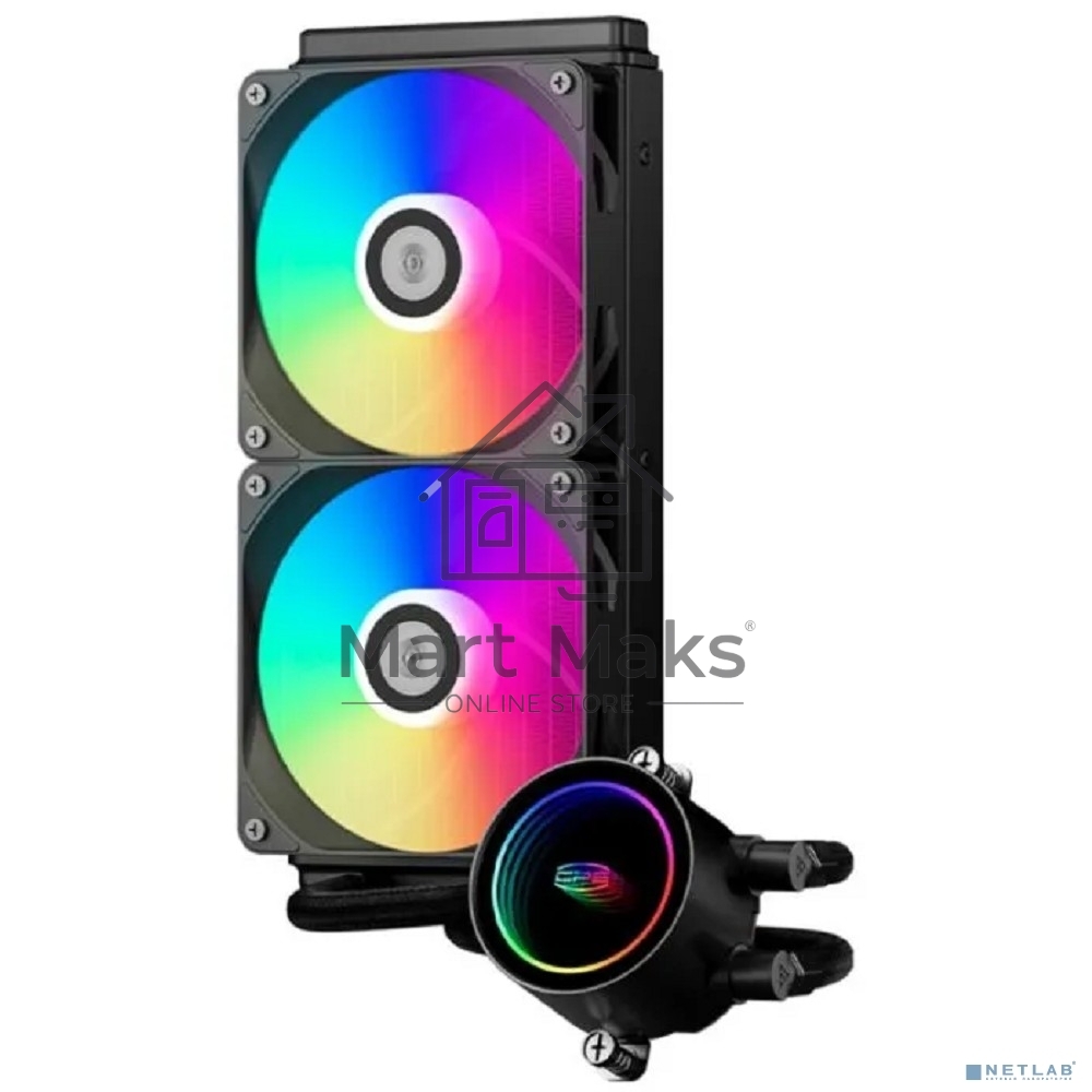 Система охлаждения PCCooler DA240 ARGB черный 120мм алюминий+медь 1800rpm 33.8db 3-pin 300W