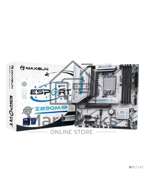 Материнская плата Maxsun MS-eSport Z890M WIFI ICE, LGA1851, Intel Z890, 4xDDR5, 4xSATA, 3xM.2, 1xPCIe 5.0 x16, 1xPCIe 4.0 x4, 1xPCIe 4.0 x1, 1xDP, 1xHDMI, 1x2.5Gb LAN, Wi-Fi 6, Bluetooth 5.2, 1xUSB-C 10Gbps, 4xUSB-A 5Gbps, 4xUSB-A 2.0, 5x3.5 мм, 7.1, mATX