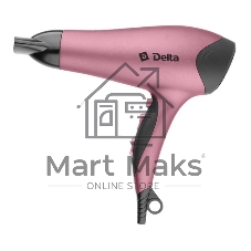 Фен DELTA LUX DL-0941 черный/розовый, 2200 Вт, ионизация