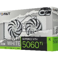 Видеокарта Palit GeForce RTX 5060 Ti WHITE OC, 8 GB GDDR7, 128 bit, 3xDisplayPort, HDMI, GPU 2407 MHz