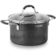 Кастрюля Rondell Stern RDS-010, 3.9л, 20см, с крышкой, серый