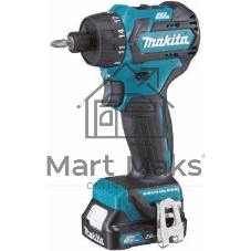 Дрель-шуруповерт Makita DF032DWAE, 12 В, 2 Ач, 35 Нм, бесщеточный