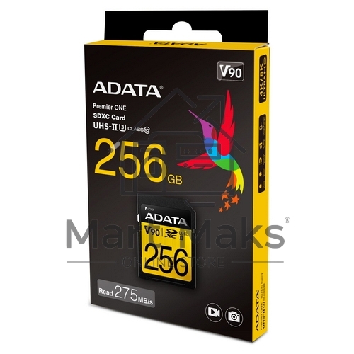Флеш карта SD ADATA 256GB ADATA Premier ONE SDXC Class 10 UHS-II U3 V90 275MB/s