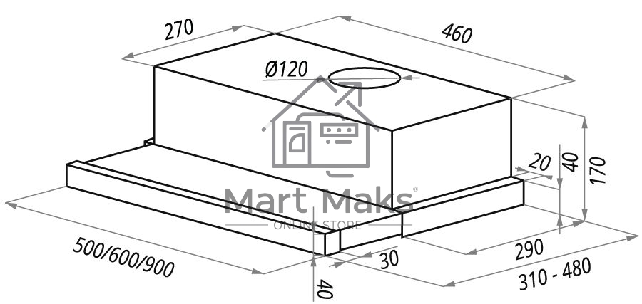 Вытяжка встраиваемая Maunfeld VS Light Glass 60 белый, 60 см, 520 куб. м/ч, 56 дБ