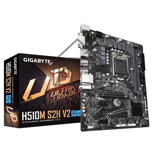 Материнская плата Gigabyte H510M H V2, LGA 1200, Intel H470, 2xDDR4, 4xSATA 6 Гбит/с, 1xM.2, 1xPCIe 3.0 x16, 1xPCIe 3.0 x1, 1xHDMI, 1xVGA, 1x 1Gb LAN, 2xUSB-A 3.2 Gen 1, 4xUSB-A 2.0, 3x3.5 мм, 7.1, Micro ATX