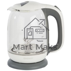Чайник Energy E-281 1.7 л, стекло, бело-серый (005210)