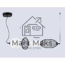 Подвесной светодиодный светильник Ambrella light LH11010 BK/FR черный/белый матовый 32W 3000K 915*220*220